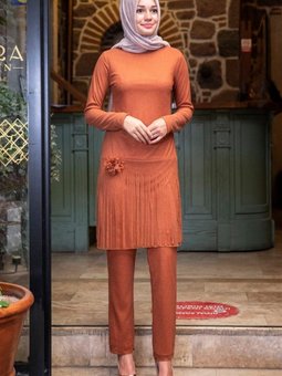 Kiremit Pırıl Simli Takım