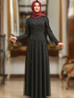 Siyah Nihan Abiye Elbise