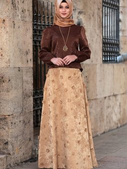 Taba Menekşe Uzun Etek