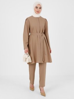 Tunik & Pantolon İkili Vizon Takım