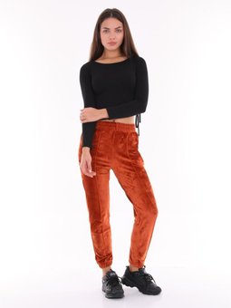 Taba Büyük Beden Kadife Eşofman Altı