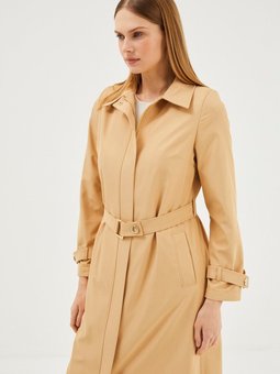 Gömlek Yaka Kemer Detaylı Trençkot