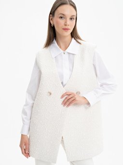 Kendinden Dokulu Kumaş Yelek