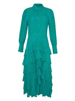 Leopar Desen Katlı Elbise