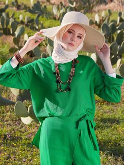 Bağlama Detaylı Pantolonlu Takım 44415