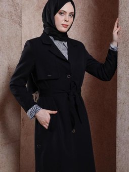 Kuşaklı Trençkot 10868