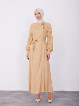 Elbise 23k9655 Bej