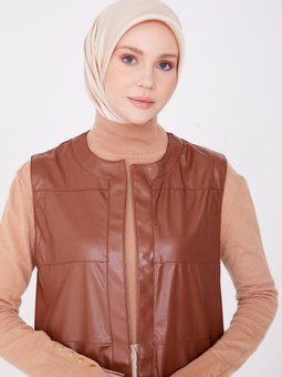 Yelek 22kd3303 Taba