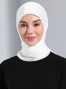 Kristal Kırık Beyaz Eşarp