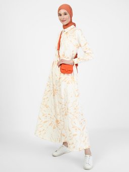 Batik Desenli Gömlek Orange