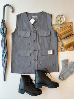 Gri Kargo Cepli Yelek