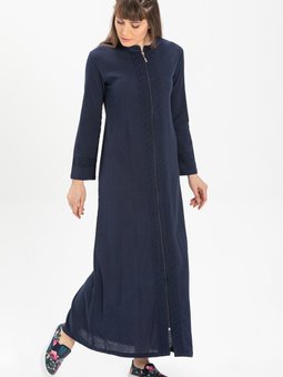 Büyük Beden Şile Bezi Cemre Ferace Lacivert Lcvt