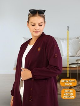 Buyuk Beden Ottoman Kumas Uzun Tesettur Hirka Kadin Giyim