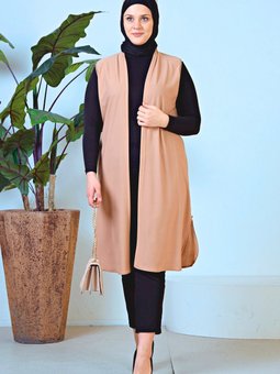 Kadin Tesettur Giyim Buyuk Beden Yazlik Anne Yelek Vizyon