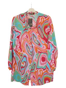 Büyük Beden Viskon Hakim Yakali Gömlek 85cm