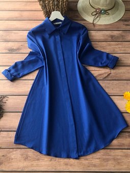 Boyfriend Gömlek Klasik Yakalı Oval Kesim