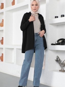 Bol Paça Pantolon Koyu Kot 6057