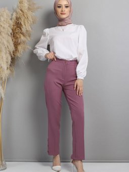Kumaş Pantolon Lila 10630