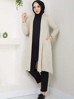 Cepli Salaş Hırka Ekru