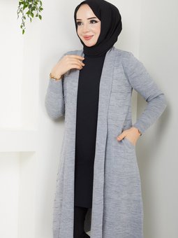 Cepli Salaş Hırka Gri