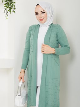 Cepli Salaş Hırka Mint Yeşili