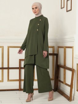 Tunik & Pantolon İkili Takım Haki