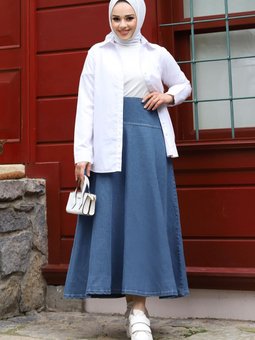 Mevlana Kot Etek Tsd240110 Açık Mavi