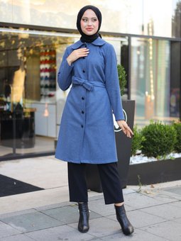 Kap / Dark İndigo Pardesü