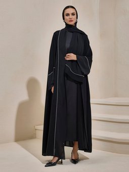 Siyah Pearl Sahra Abaya Set