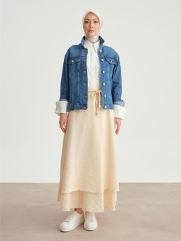 Örgü Kemerli 2 Kat Etek 24y1613 Aytaşı