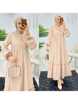 Dantel Detaylı Elbise