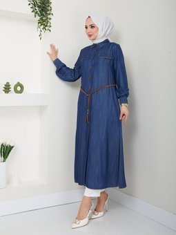 Yazlık Kot Yarım Pardesü Kap Tunik Giyçık 61003