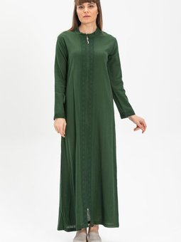 Dantelli Şile Bezi Ferace Yeşil Ysl