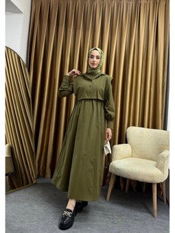 Bymn Yelekli Elbise Haki