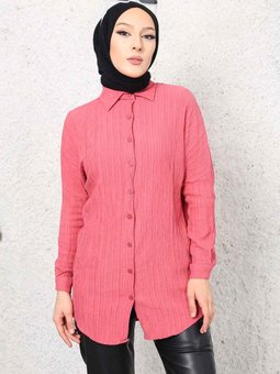 Gül Kurusu Salaş Krinkıl Gömlek