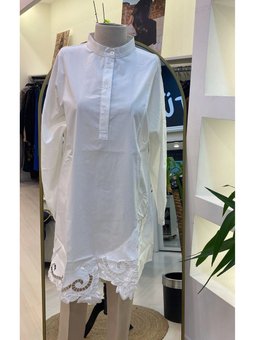 İnvee Gomlek Dantelli Beyaz 6799