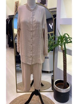 İnvee İpek Pantolonlu Takim Bej 6948