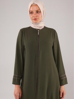 Ince Nakışlı Keten Yazlık Ferace