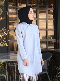 Boyfriend Gömlek Klasik Yakalı Oval Kesim