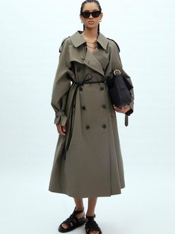 Kopenhag Oversıze Trençkot Haki