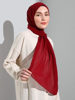 Şifon Bordo Şal