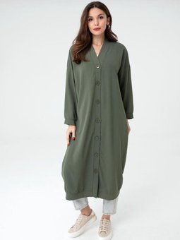 24y5066 Haki Düğmeli Basic Ceket