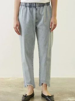 Koyu Buz Mavi Paça U Taş Jean