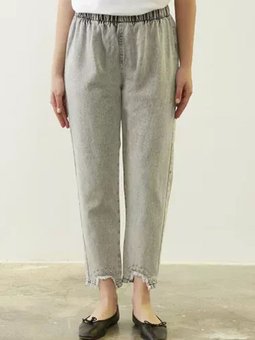 Koyu Gri Paça U Taş Jean