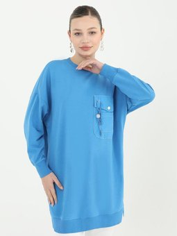 Mavi Zincir Detay Sweat