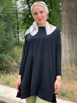 Siyah Düşükkol Tunik