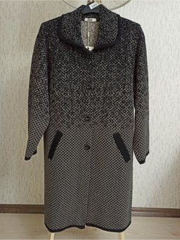 Çelik Örgü Düğmeli Kışlık Triko Anne Ceket Hırka