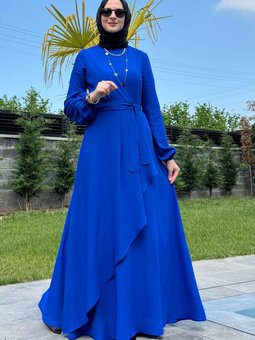 Dilek Saks Mavisi Elbise