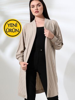 Yumuşak Dokulu Esnek Penye Geniş Reglan Yarasa Kol Rahat Kesim Uzun & Hırka