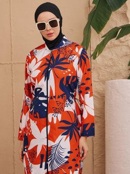 Turuncu Paraşüt Nermin Tam Kapalı Mayo